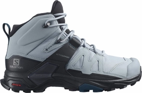Snow - proof Salomon X Ultra 4 Mid GORE-TEX WIDE FIT Womens Walking Boots - Blue