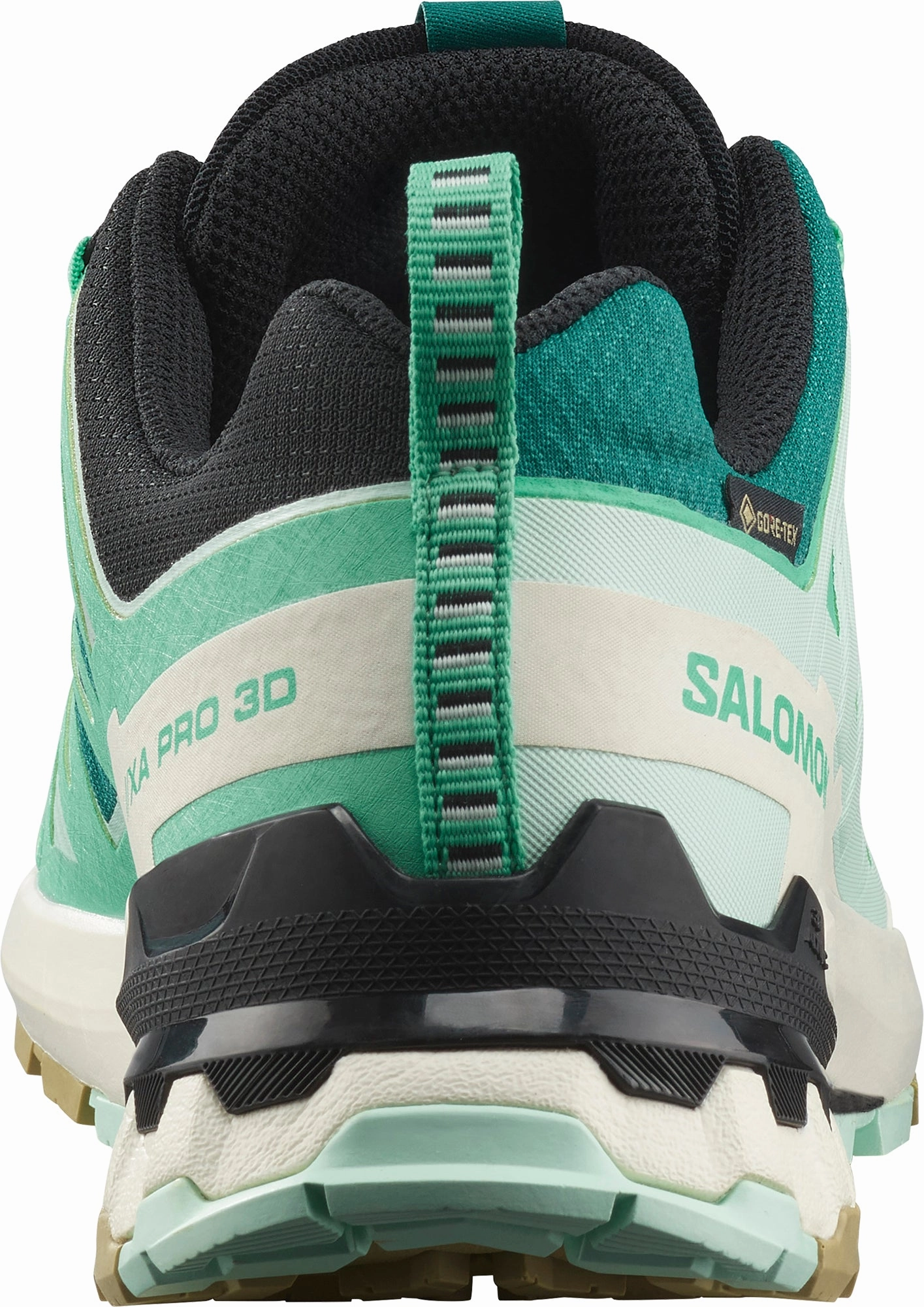 Lightweight Knit Fabric Salomon XA Pro 3D V9 GORE-TEX Womens Trail Running Shoes - Green