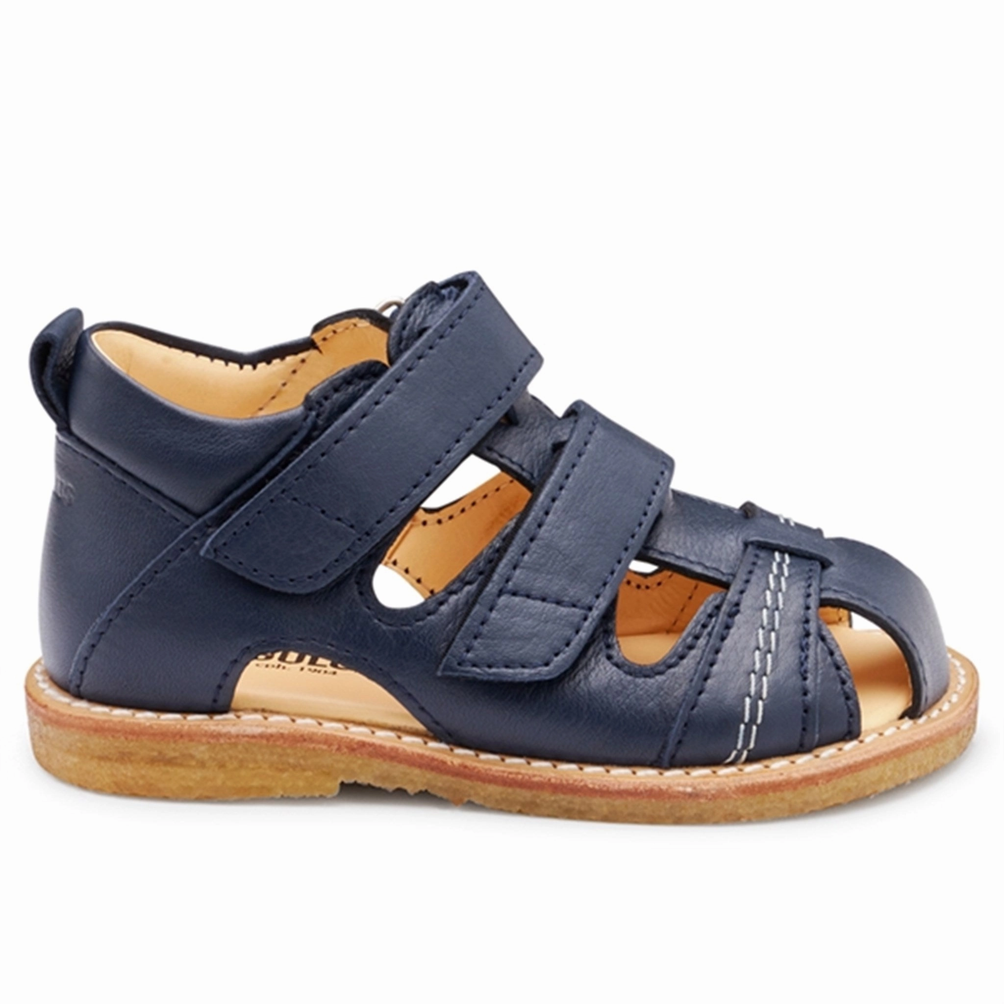 Angulus Starter Sandal W. Velcro Navy Toe Post Design