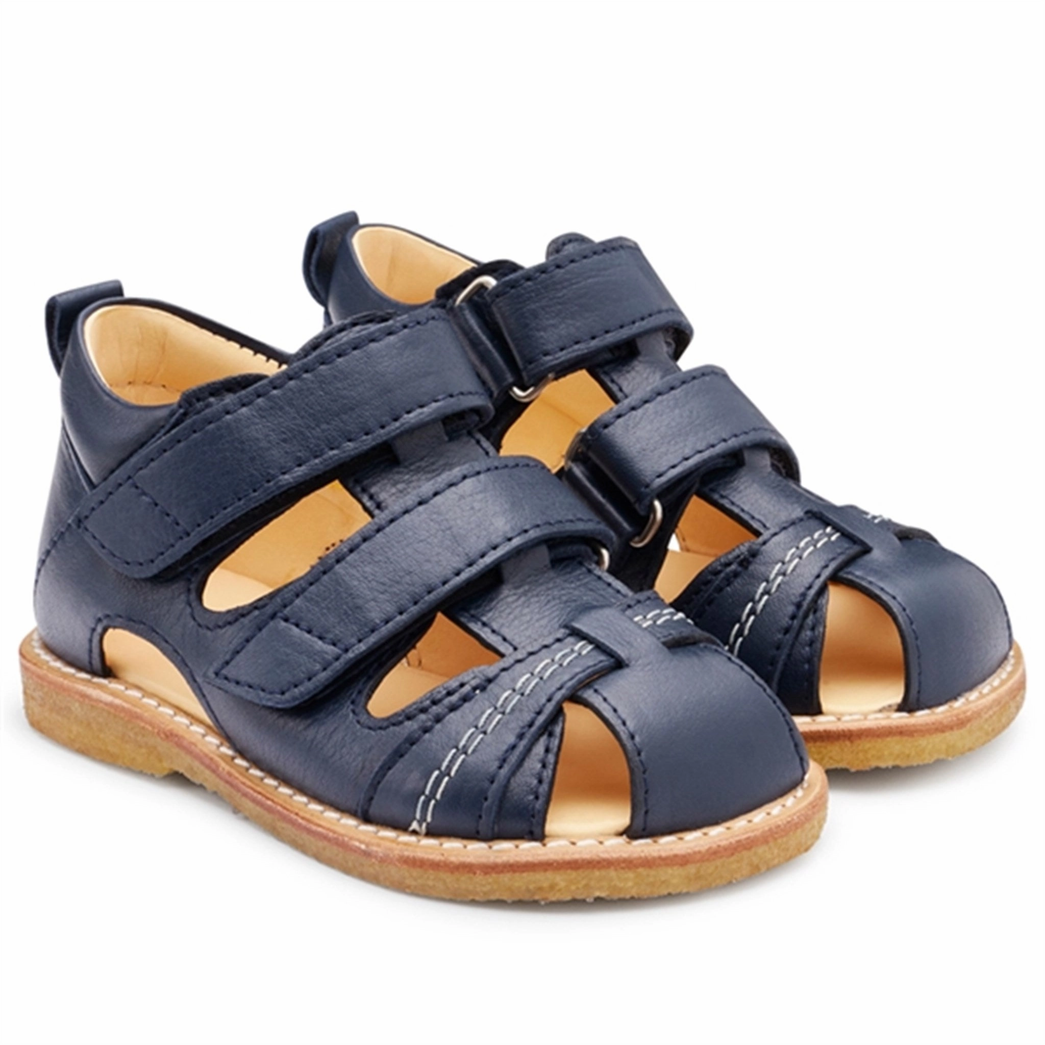 Angulus Starter Sandal W. Velcro Navy Fast Fit Recyclable Packaging Certified