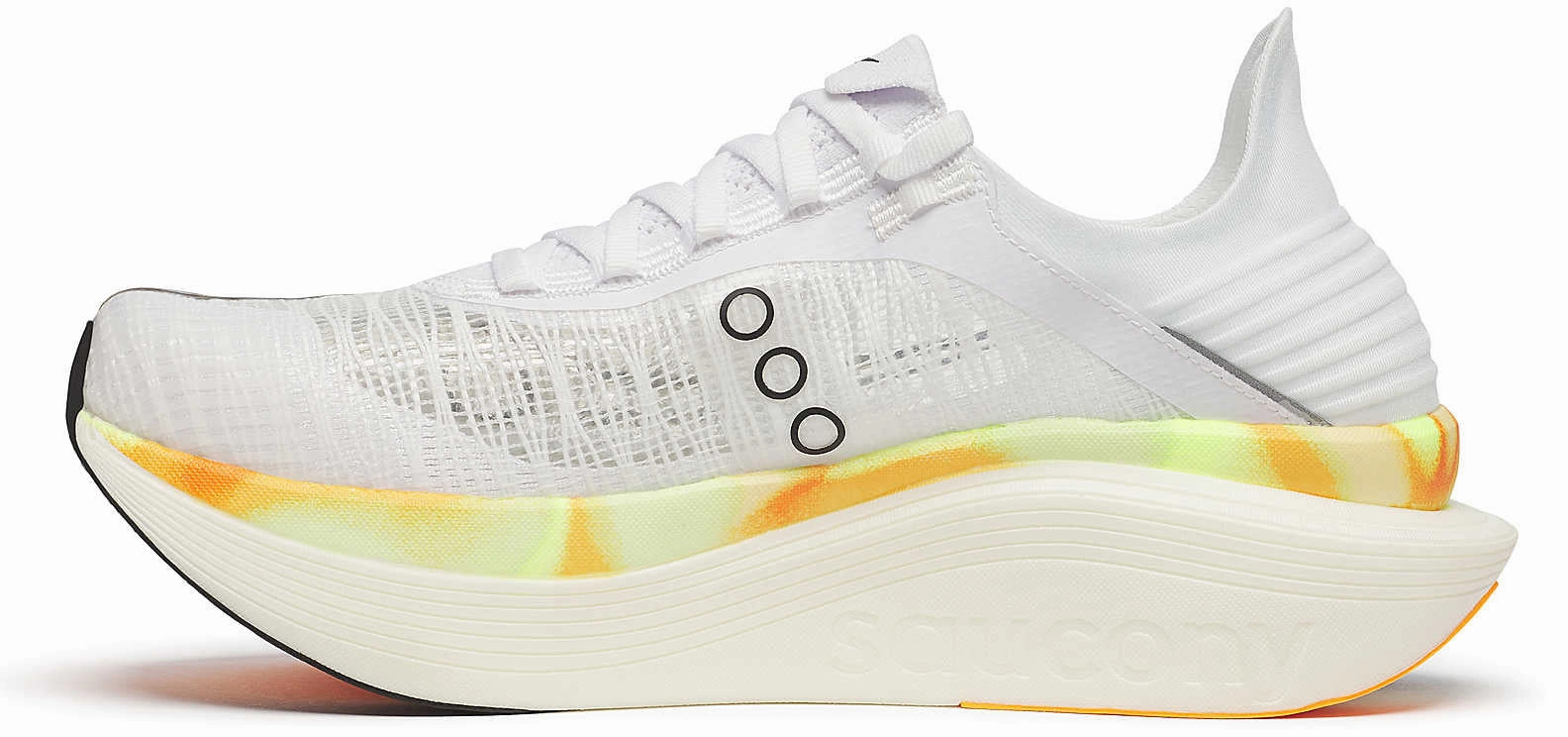 night - running safety fun run running wear Saucony Endorphin Elite 2 Running Shoes - White