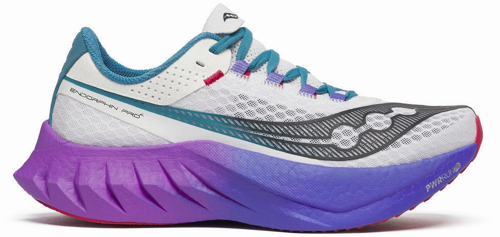 Workout sessions Saucony Endorphin Pro 4 Womens Running Shoes - White