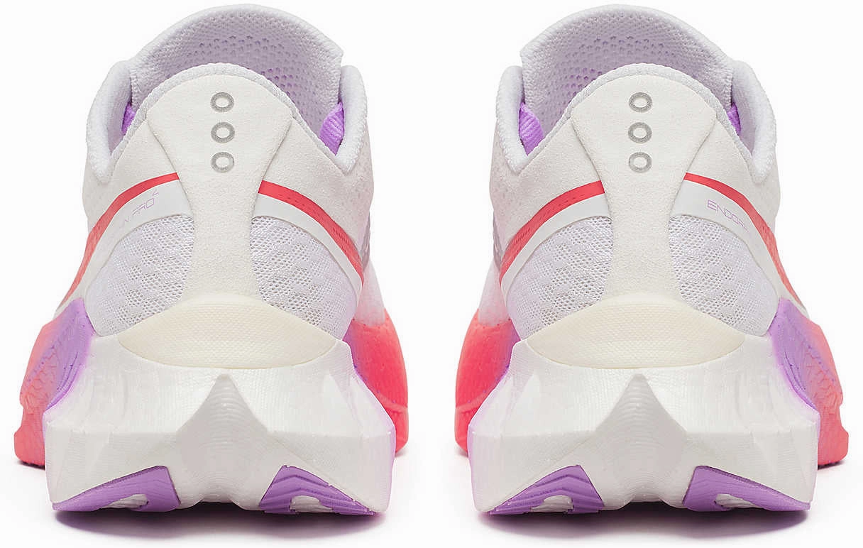 Supportive structure running in a ferry terminal area shoes Saucony Endorphin Pro 4 Womens Running Shoes - White