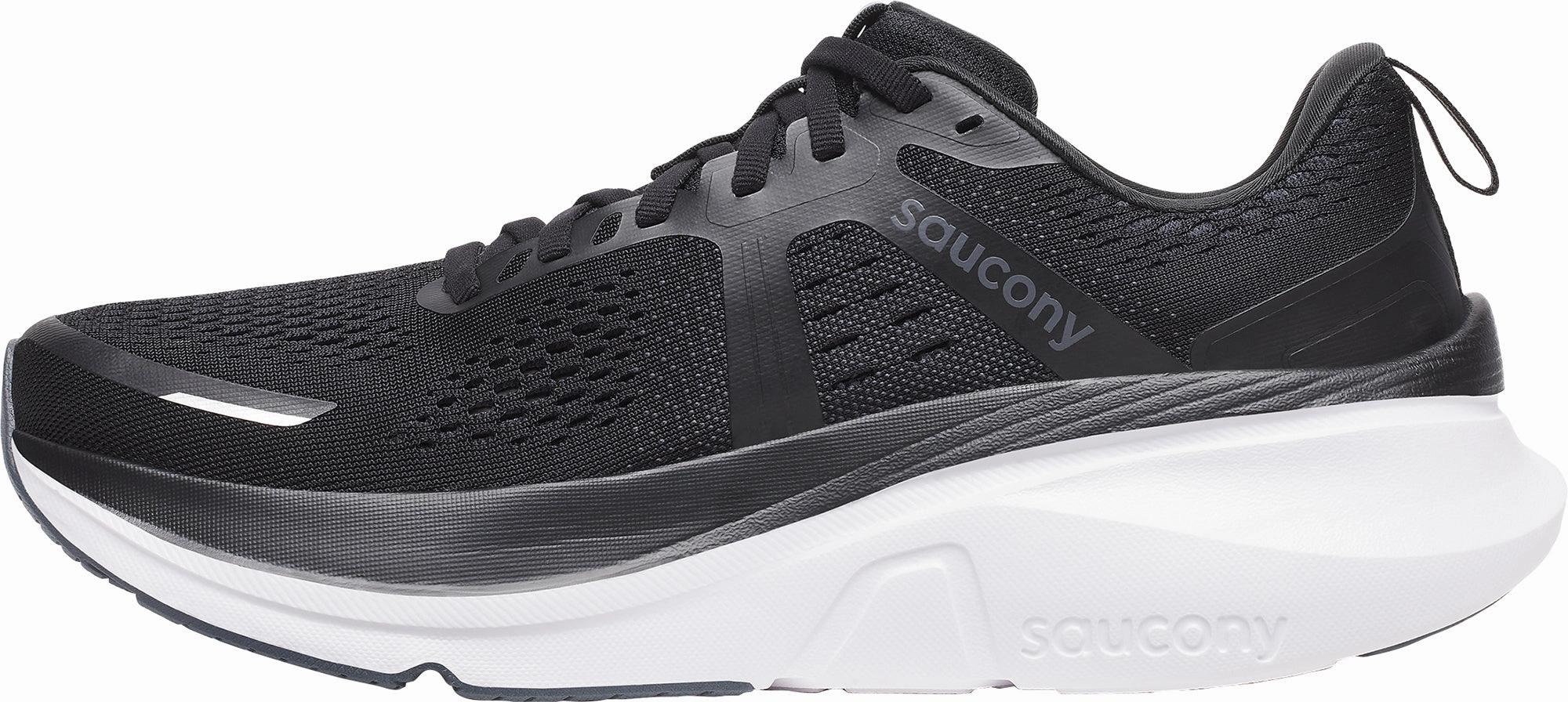 Saucony Guide 18 Mens Running Shoes - Black Sweat Control