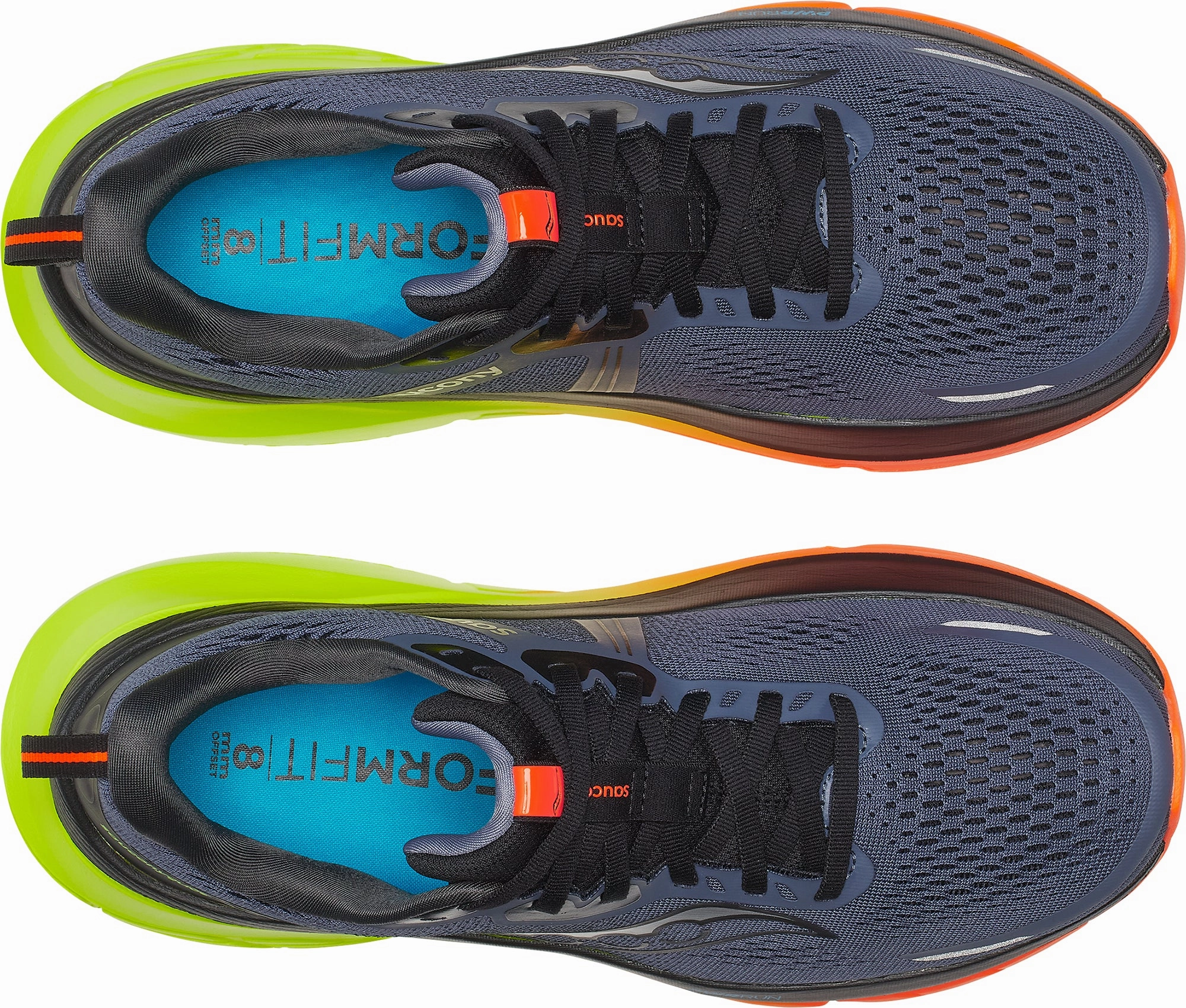 Ergonomic Heel Counter Saucony Guide 18 Mens Running Shoes - Grey