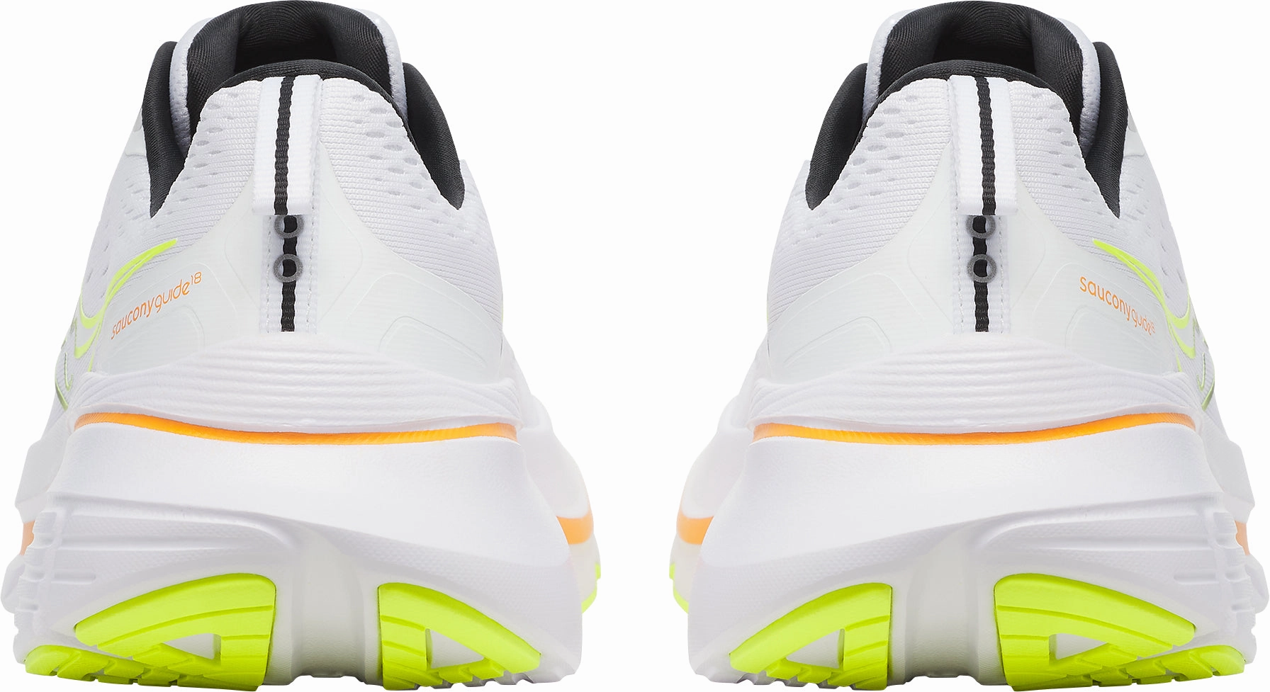 Saucony Guide 18 Mens Running Shoes - White Thermoplastic Overlays