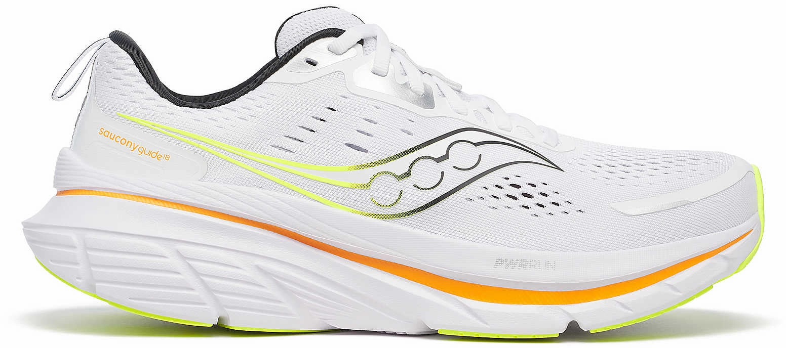 toe - roomy shoes inspiration Saucony Guide 18 Mens Running Shoes - White