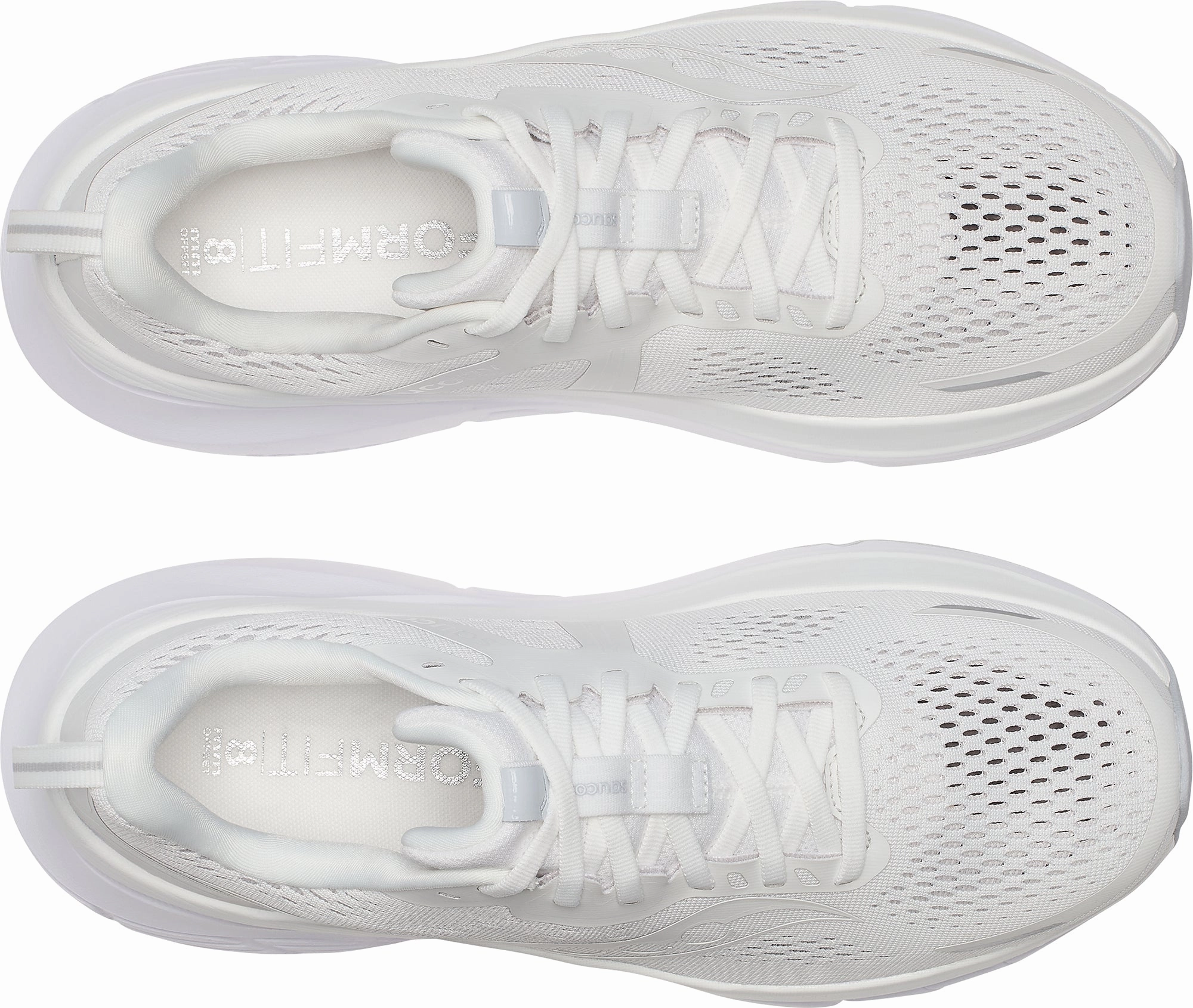 contoured insole shoes Running Friendly Saucony Guide 18 Mens Running Shoes - White