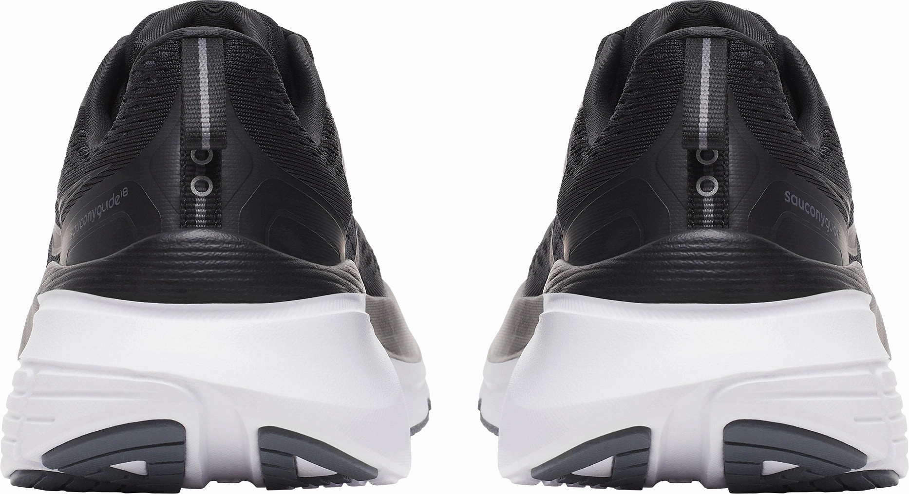 Turbulent Traction Saucony Guide 18 WIDE FIT Mens Running Shoes - Black