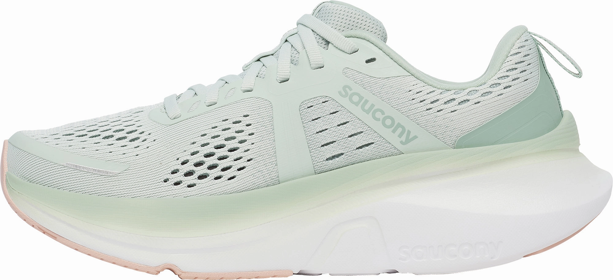 physical fitness Foam Pod Configuration Saucony Guide 18 Womens Running Shoes - Green