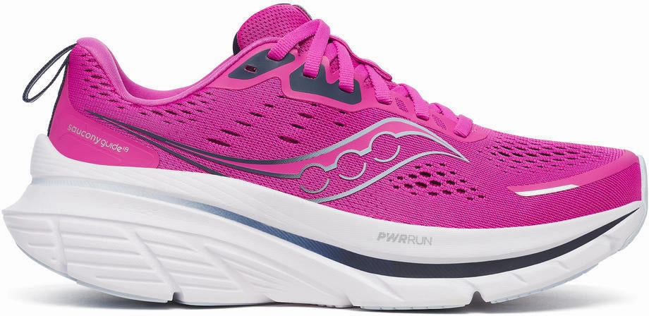 Reinforced toe cap Saucony Guide 18 Womens Running Shoes - Pink