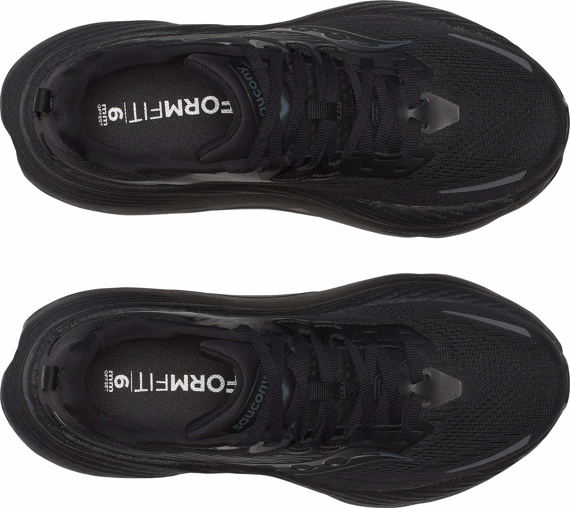 Saucony Hurricane 24 Womens Running Shoes - Black perforated upper Lightweight foam midsole