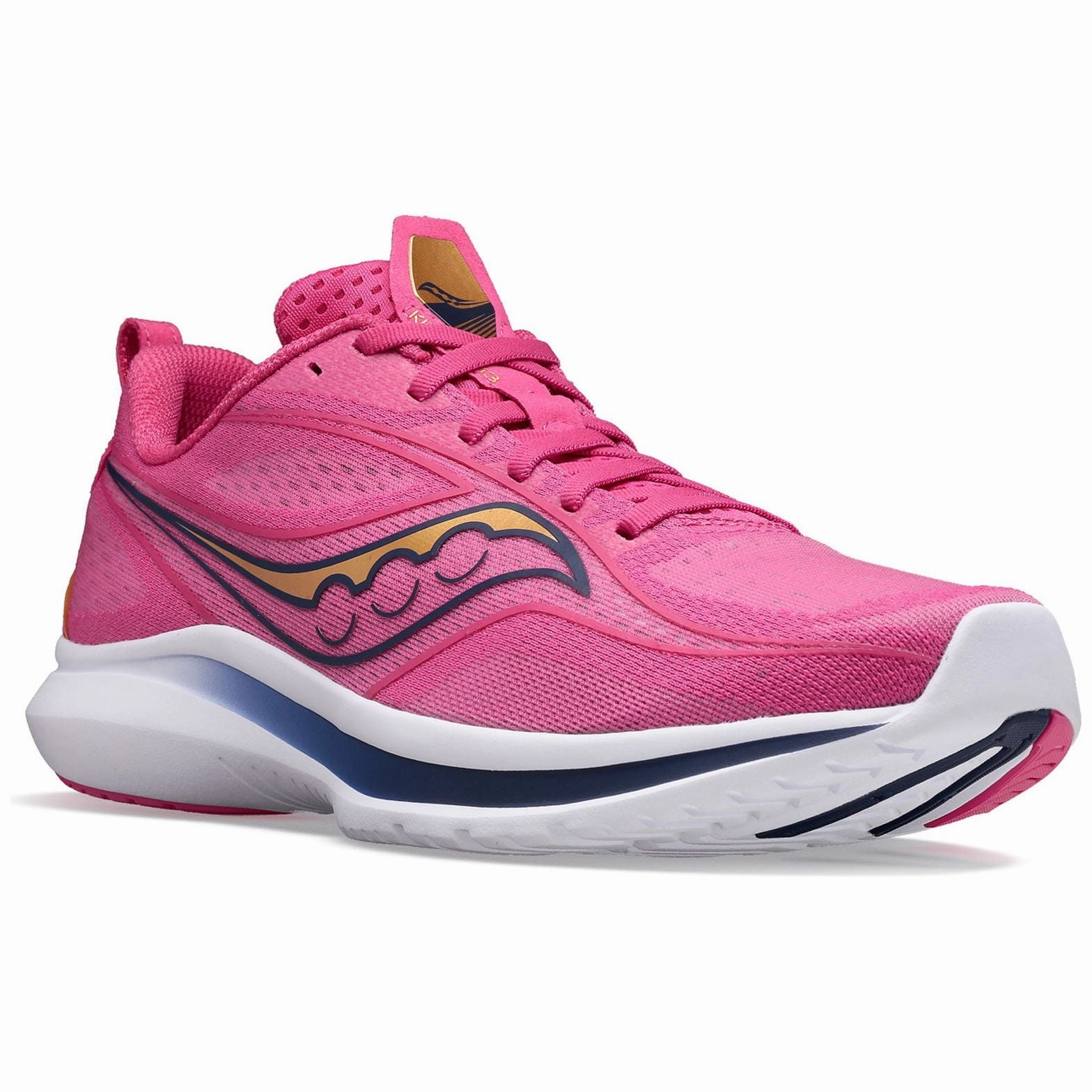 Saucony Kinvara 13 Mens Running Shoes - Pink Quick Dry Interior Fabric Midfoot Wrap