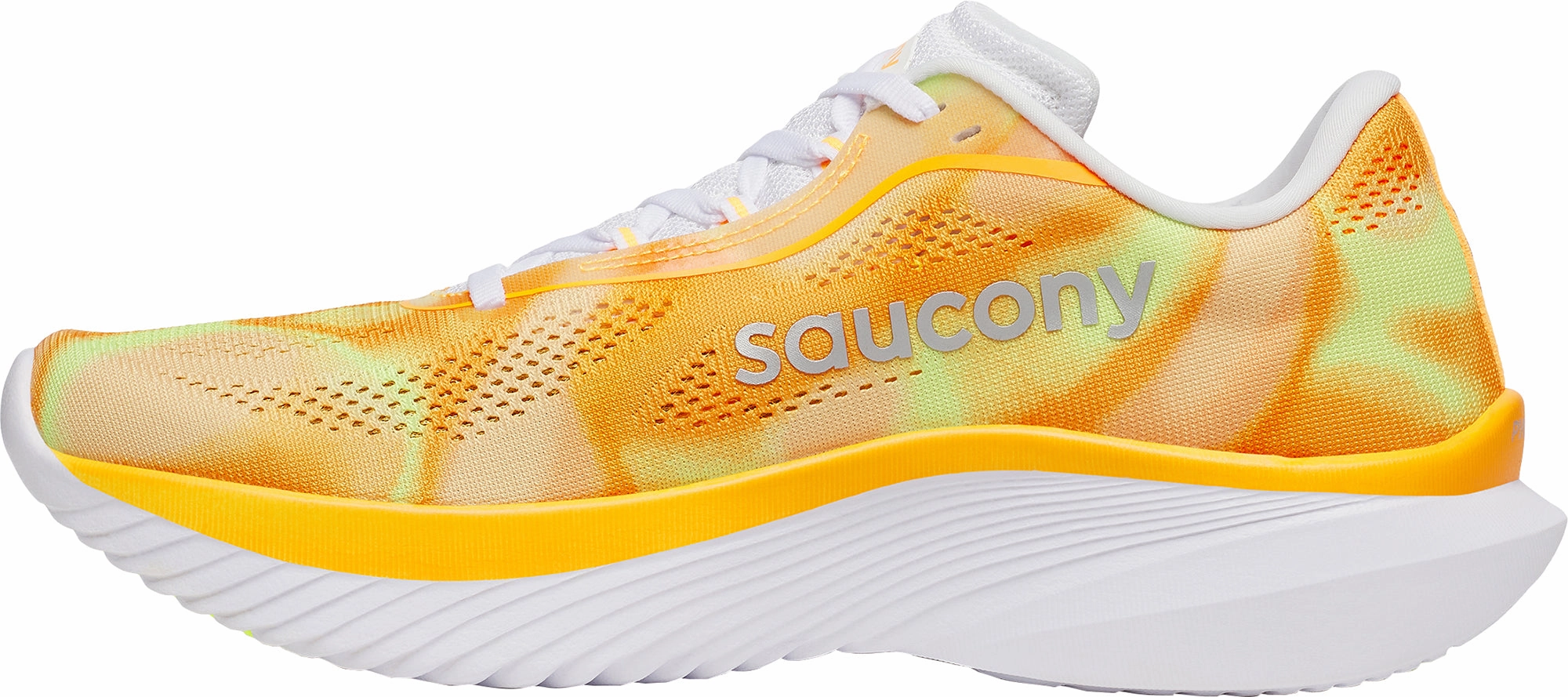 adult athletic footwear short - distance runner's shoe alternative Saucony Kinvara 15 Mens Running Shoes - Orange