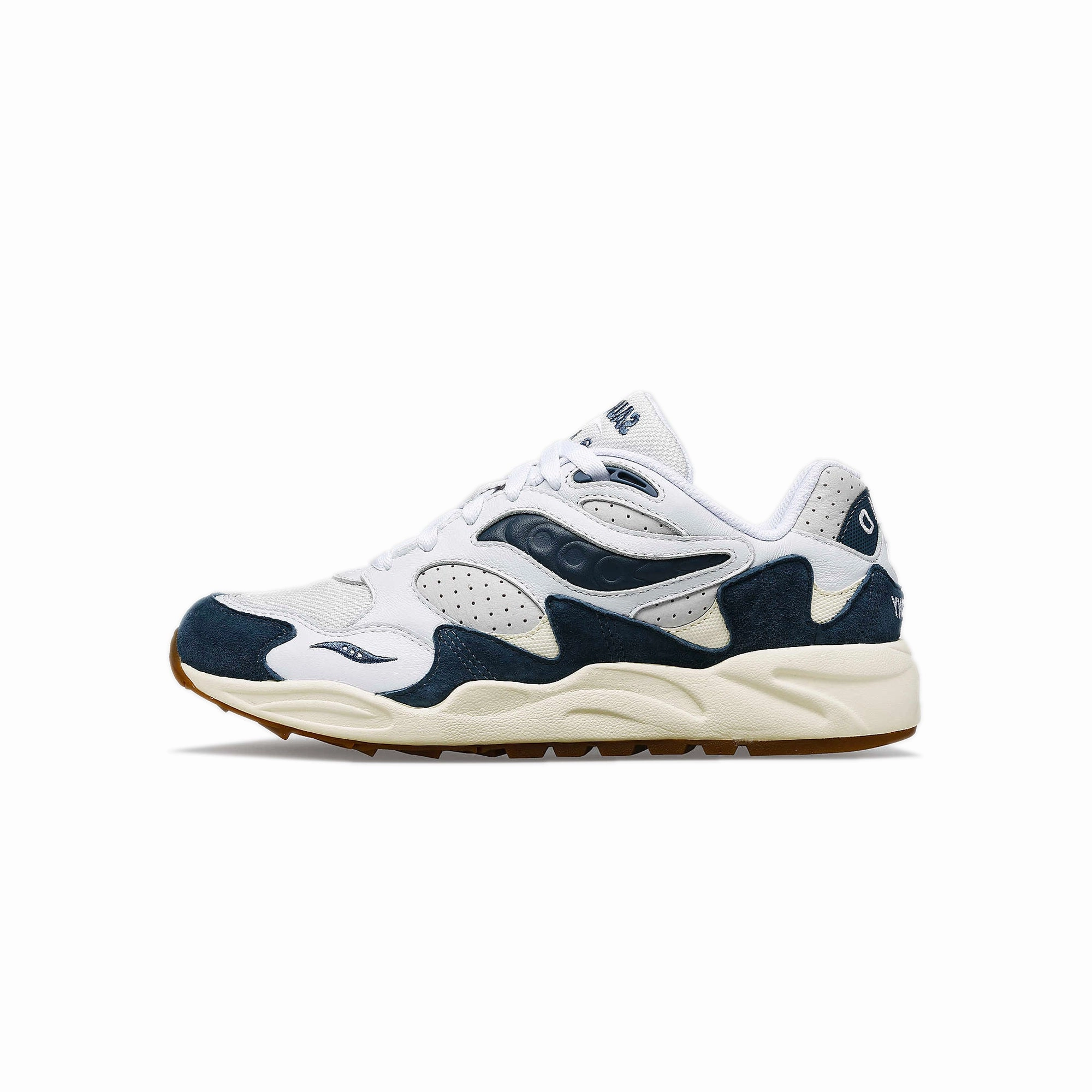 Saucony Mens Grid Shadow 2 Shoes running with a phone
