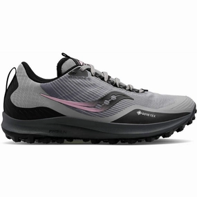 Tear Resistant Saucony Peregrine 12 GORE-TEX Womens Trail Running Shoes - Grey