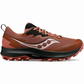 Saucony Peregrine 14 GORE-TEX Womens Trail Running Shoes - Red calf - high running shoes