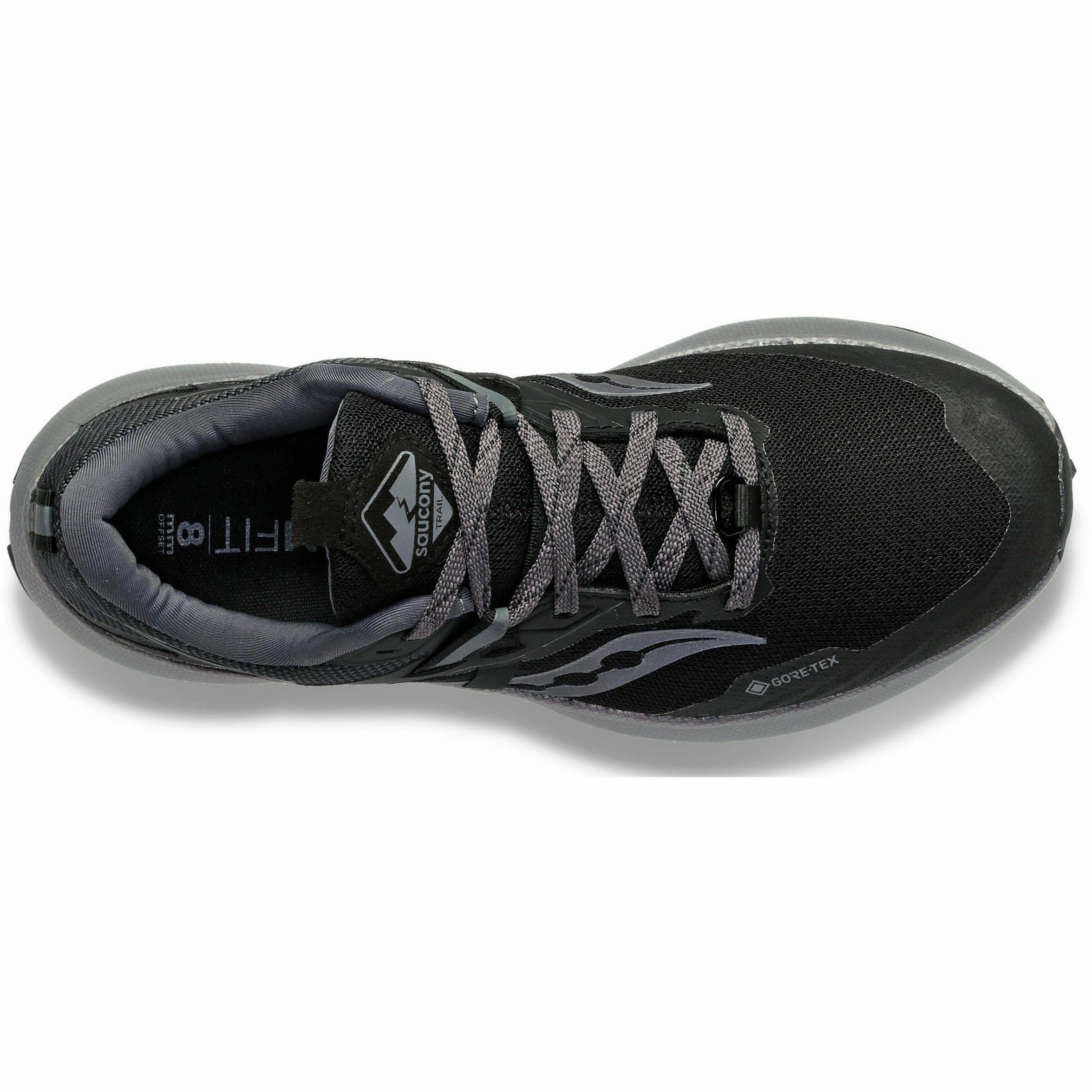 AntiFriction Saucony Ride 15 TR GORE-TEX Womens Trail Running Shoes - Black