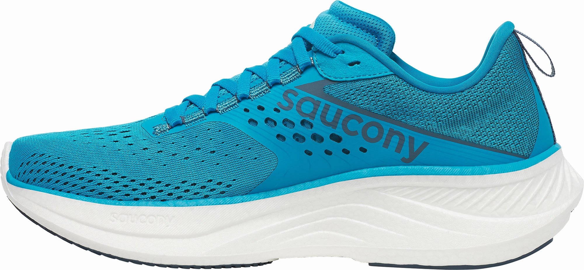 half - marathon Saucony Ride 17 Womens Running Shoes - Blue