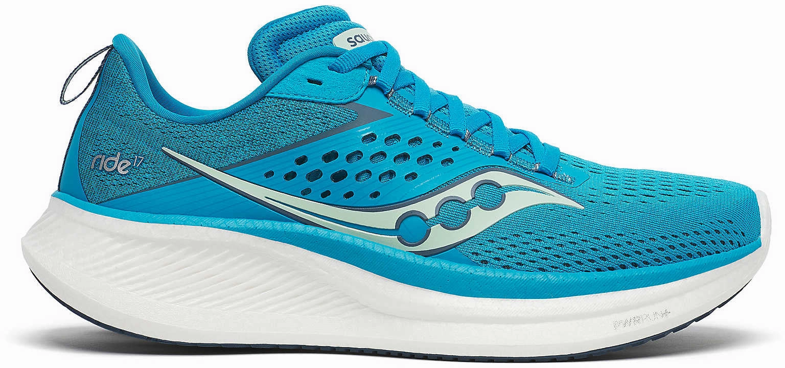 Saucony Ride 17 Womens Running Shoes - Blue fitness - club running shoes