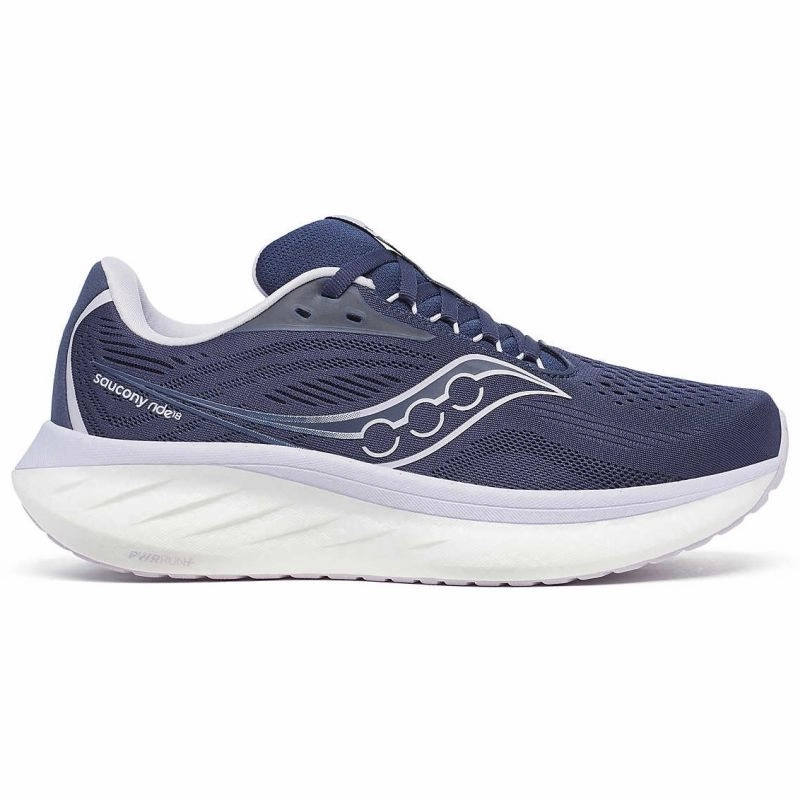 Shock Absorption Design Saucony Ride 18 B Womens Running Shoes