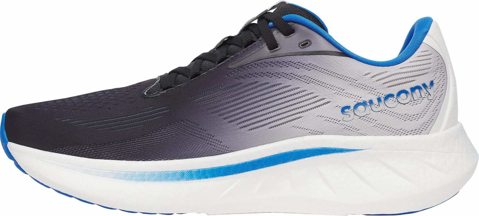 personalized - fit - customization shoes Saucony Ride 18 Mens Running Shoes - Black