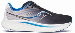 Saucony Ride 18 Mens Running Shoes - Black motion - control - feature shoes Balance Control