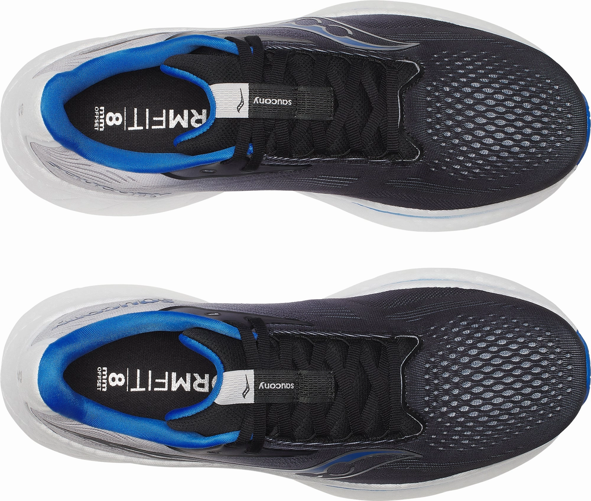 Saucony Ride 18 Mens Running Shoes - Black Multi Zone Ventilation Minimalist Drop Heel