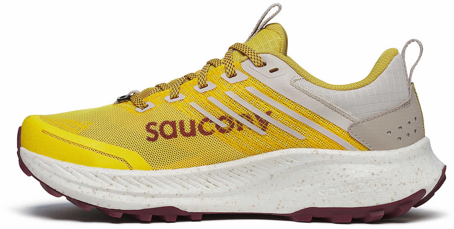 Saucony Ride TR2 Womens Trail Running Shoes - Yellow track runner shoes Vertical Groove Tech