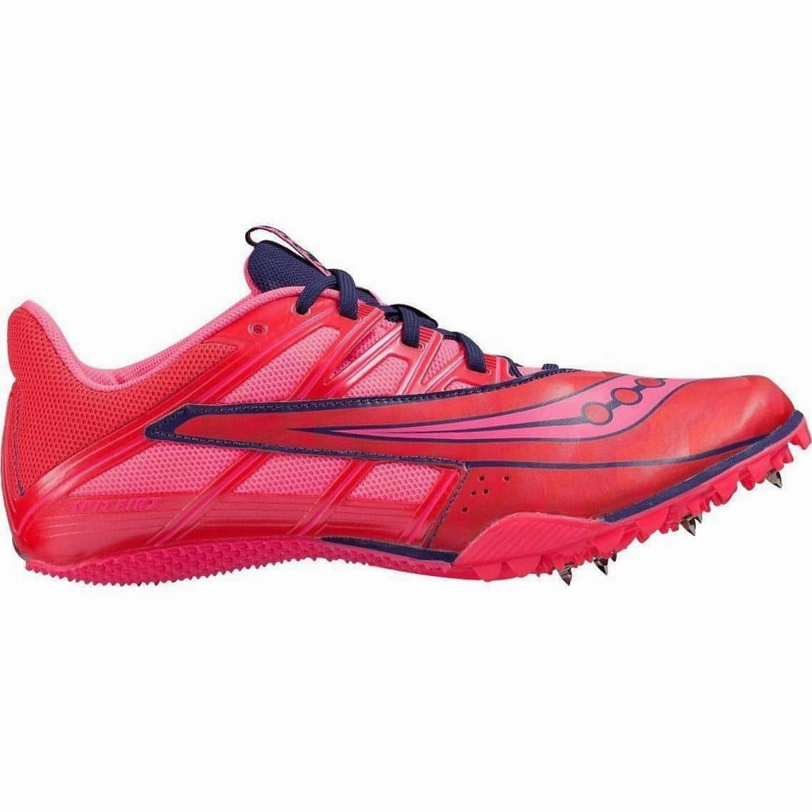 Saucony Spitfire 4 Womens Sprint Running Spikes - Pink Side Traction Reinforced Arch