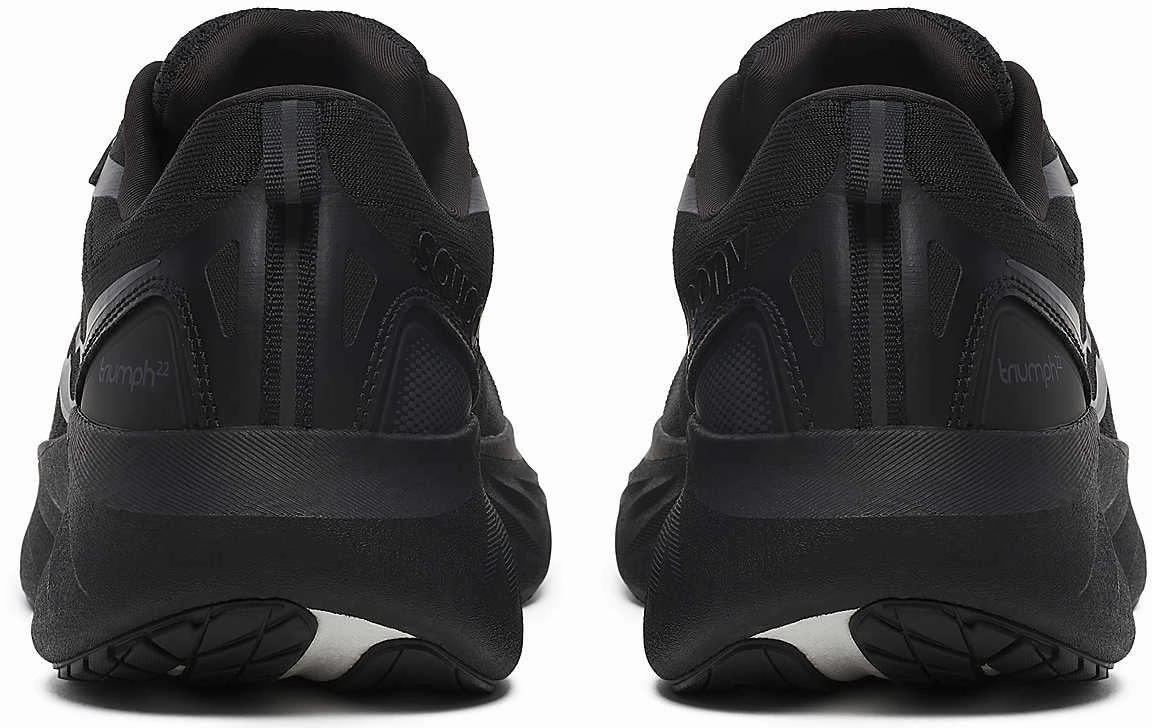 running in a school yard shoes Orthopedic Footbed Support Saucony Triumph 22 Mens Running Shoes - Black