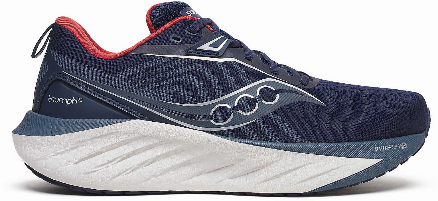 Saucony Triumph 22 Mens Running Shoes - Blue treadmill running shoes running on trail