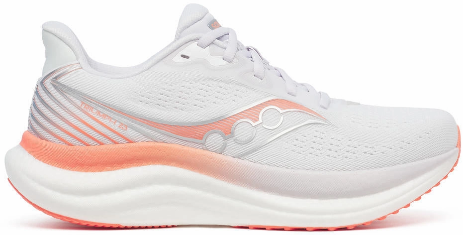 Saucony Triumph 23 Womens Running Shoes - White well - cushioned titanium - reinforced shoes