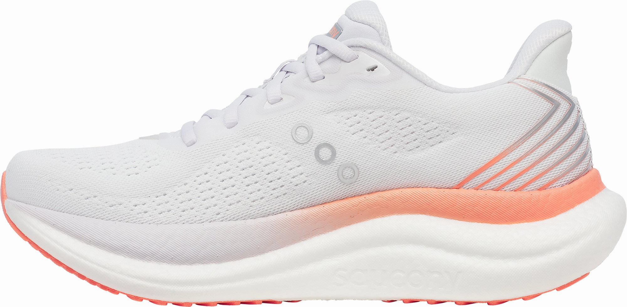 running in a geyser area shoes Saucony Triumph 23 Womens Running Shoes - White