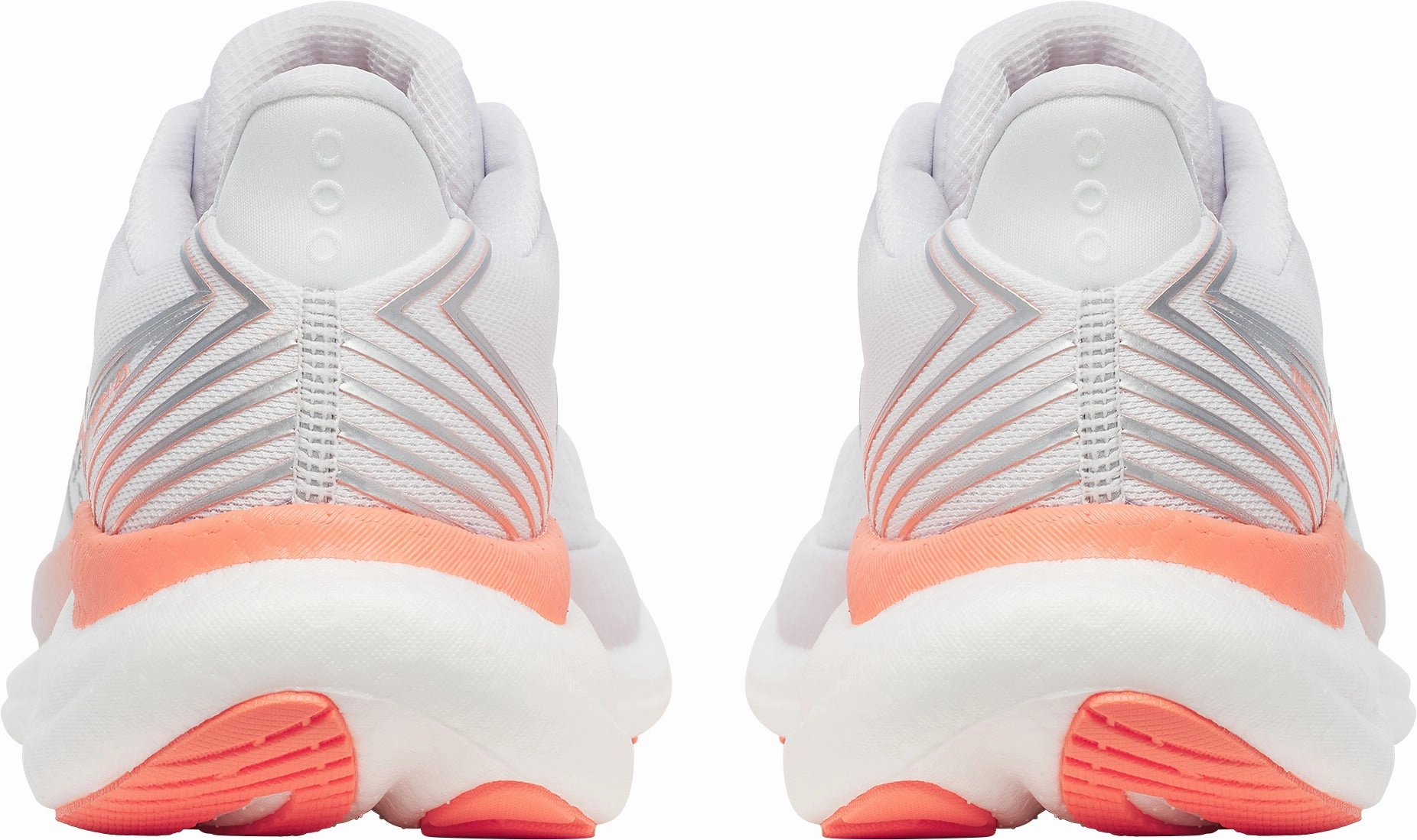 Saucony Triumph 23 Womens Running Shoes - White Light - On - Feet Vortex Traction Lugs