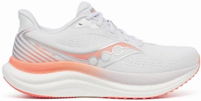 Saucony Triumph 23 Womens Running Shoes - White well - cushioned titanium - reinforced shoes