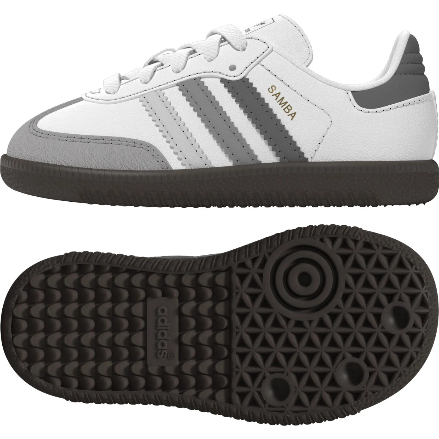 adidas Originals Ftwr White/Grey One/Grey Three Samba Og El I Sneakers Leather