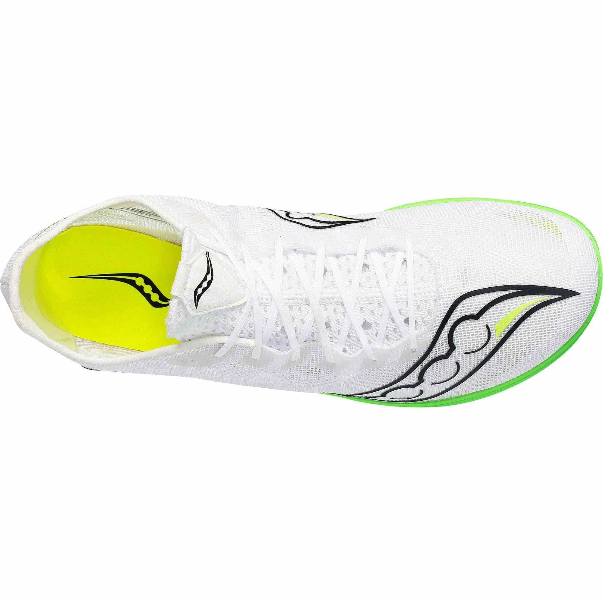 Comfortable Soles Saucony Endorphin Cheetah Mens Running Spikes - White
