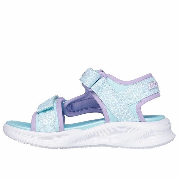 Anti Odor Skechers Sola Glow Sandal Light Blue Lavender