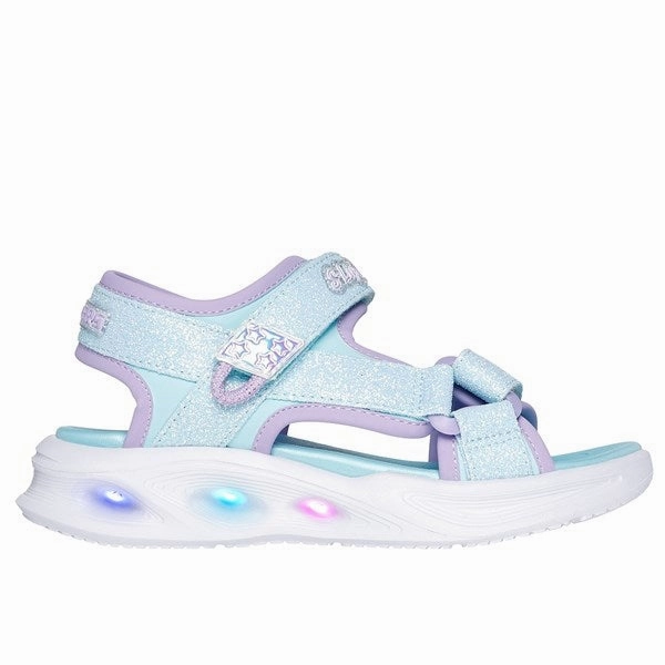 Skechers Sola Glow Sandal Light Blue Lavender Comfortable For Fitness