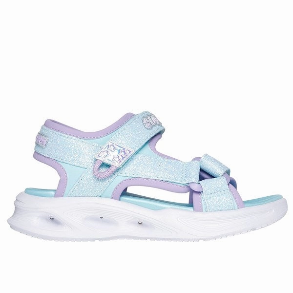 Anti Odor Skechers Sola Glow Sandal Light Blue Lavender
