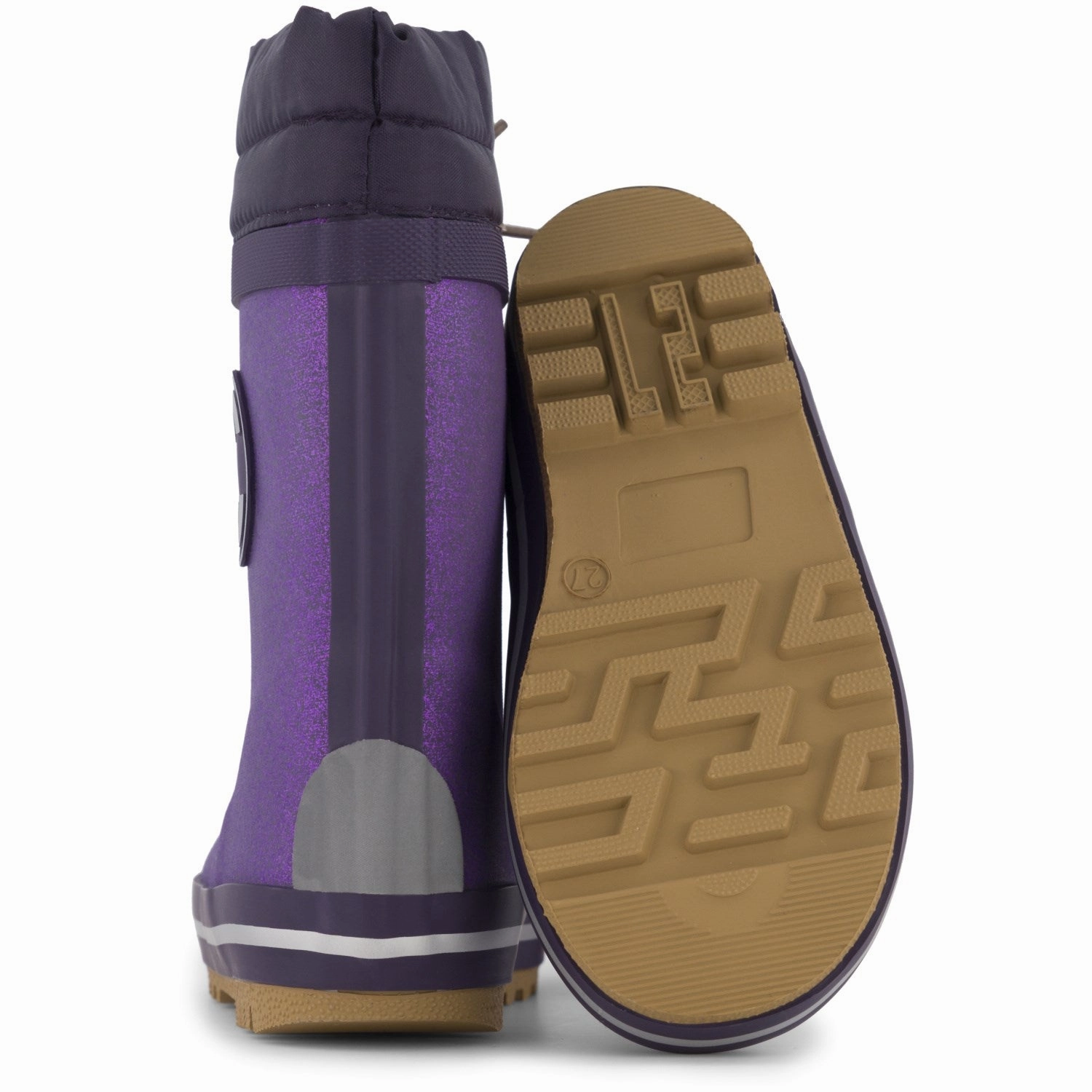 Mikk-Line Nightshade Winter Wellies Glitter Protective Finish Snowy Path