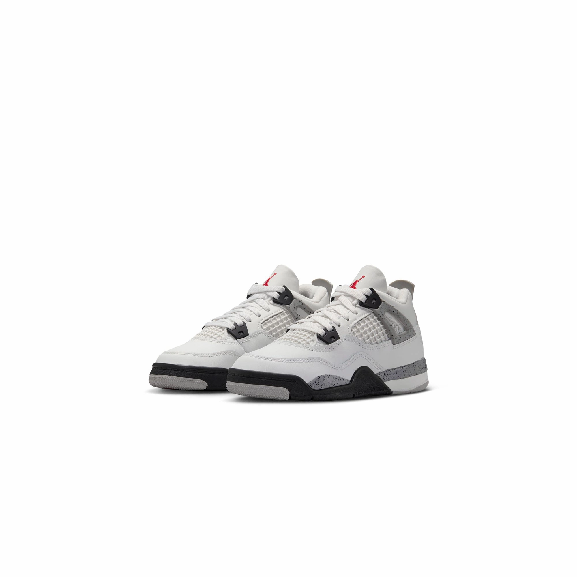 geometric - pattern shoes Air Jordan 4 Little Kids Retro "White Cement" Shoes