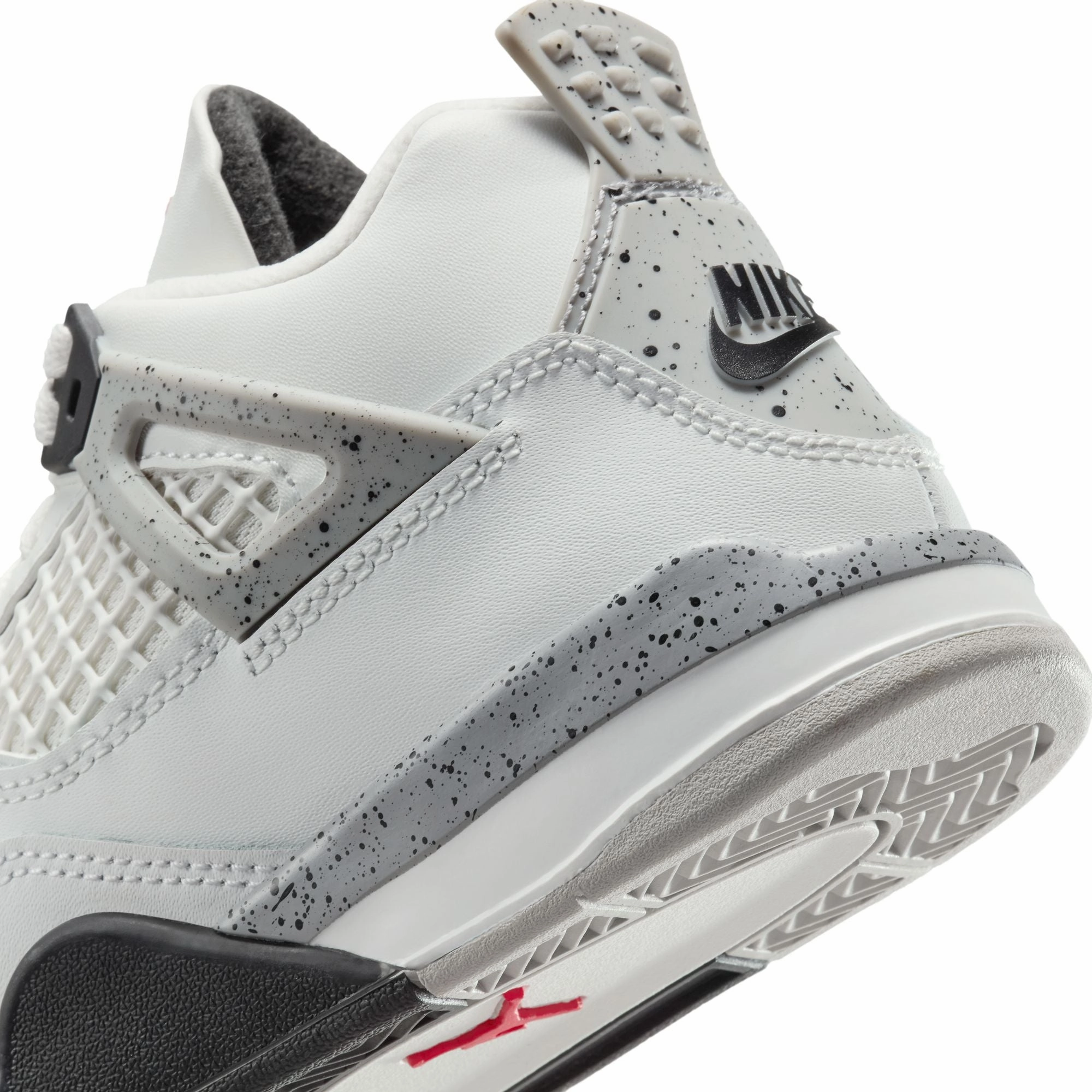 Temperature Regulating Materials Enhanced Ground Grip Air Jordan 4 Little Kids Retro "White Cement" Shoes