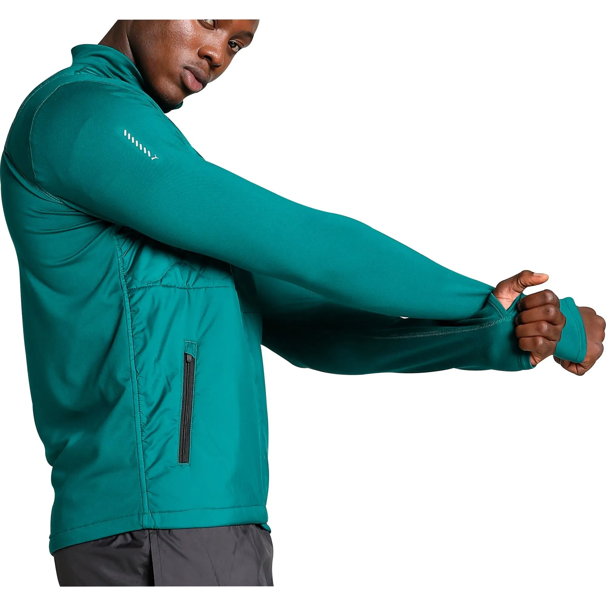 professionals All Day Use Puma Cloudspun WRMBL Mens Running Jacket - Green