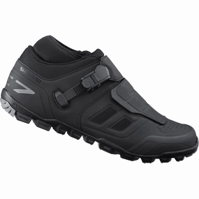 Shimano ME702 MTB Cycling Shoes - Black Durable Binding Stretch tongue