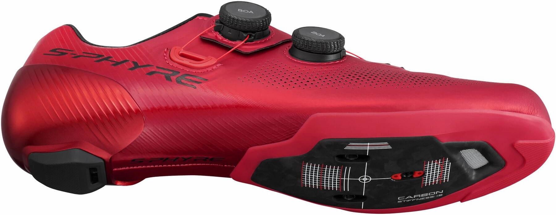 Torque Reduction Engineering Durable Stitching Shimano RC903 S-Phyre Road Cycling Shoes - Red
