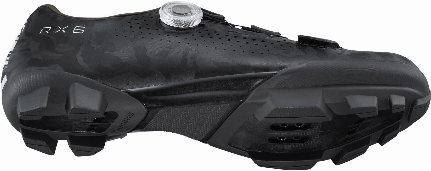 Shimano RX600 Mens Gravel Cycling Shoes - Black Heat Sealed Reinforcement Hyperelastic Response