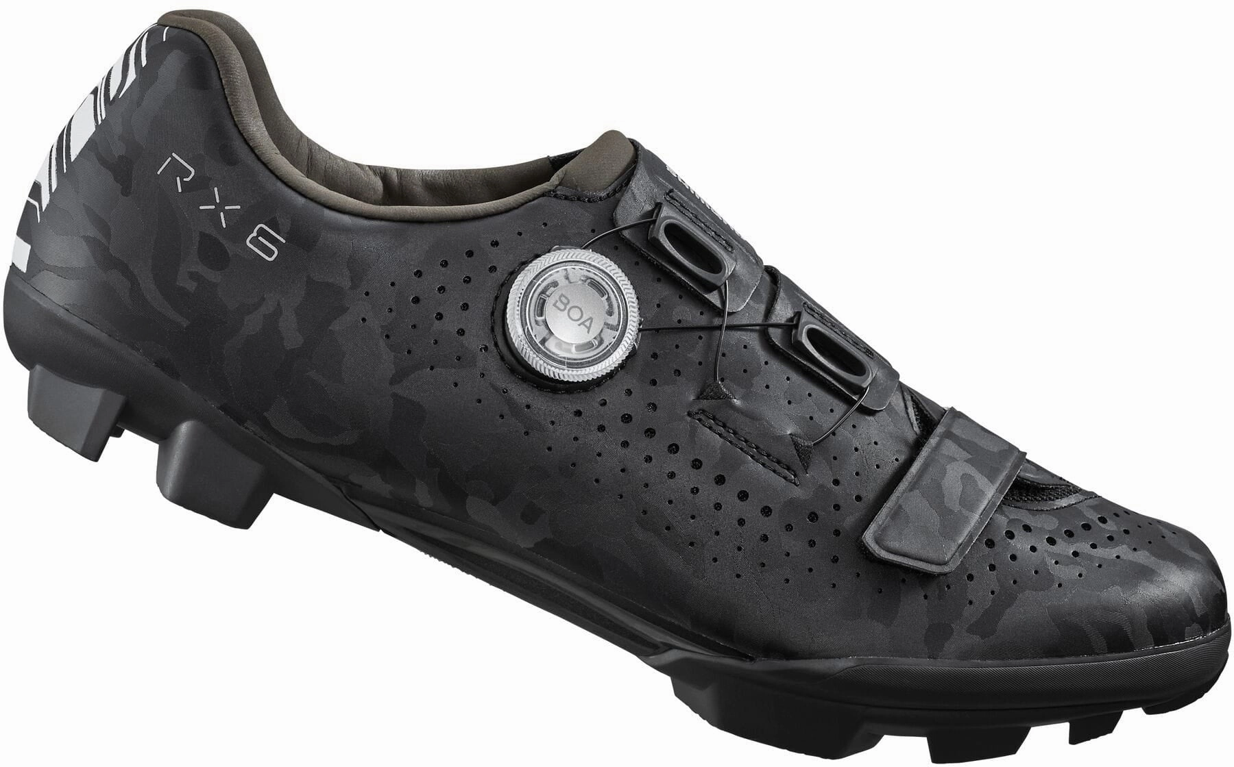 Power Grip Cushioned Control Shimano RX600 Mens Gravel Cycling Shoes - Black