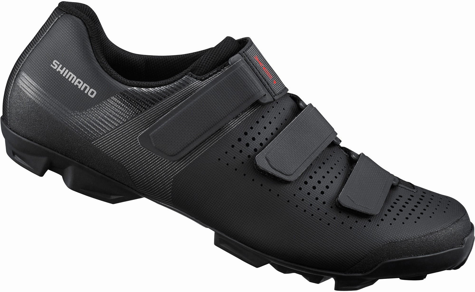 Push Power 3D Knit Engineering Shimano XC100 Mens MTB Cycling Shoes - Black